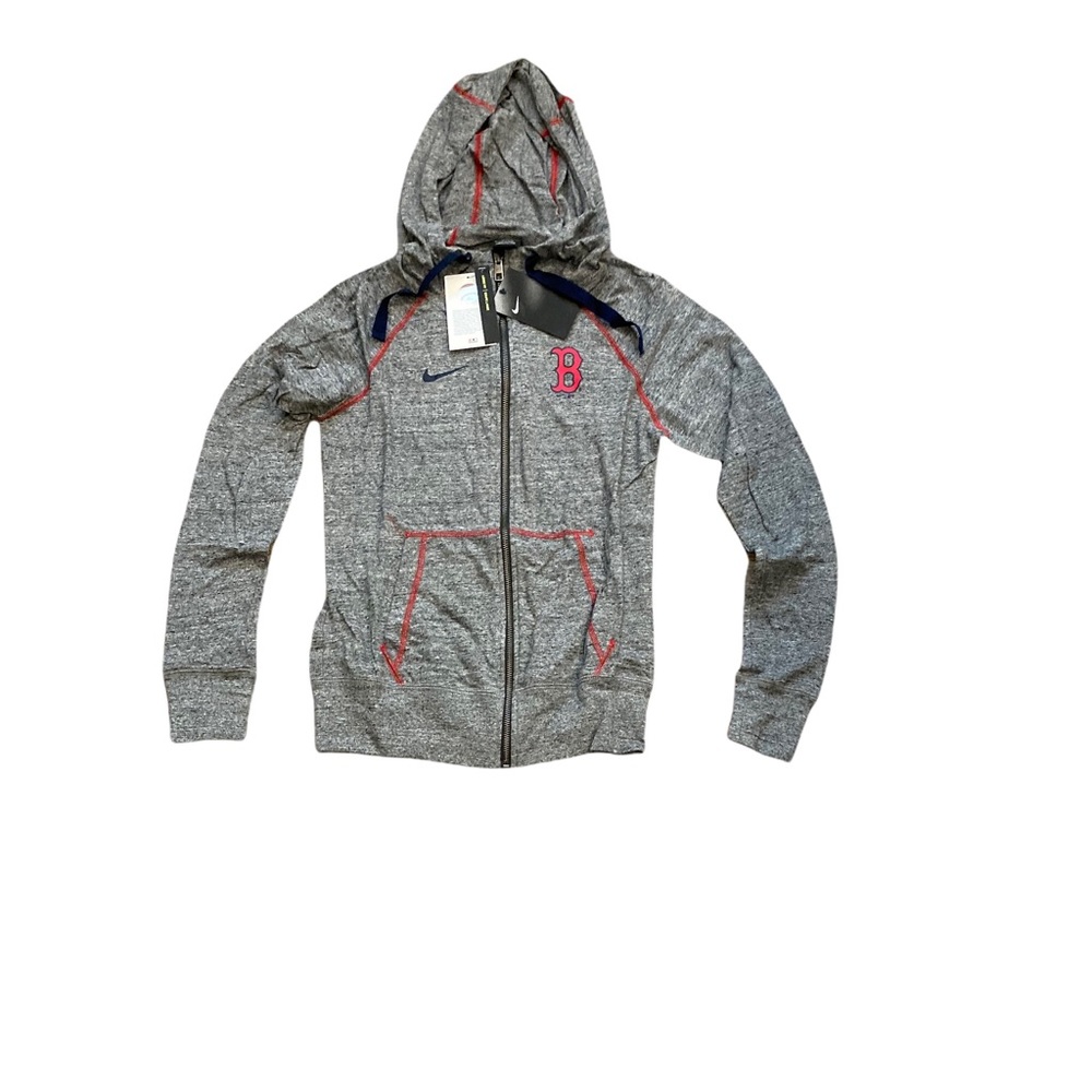 Boston Res Soxs Nike Women’s‎ Full Zip Up Vintage Gym Hoodie Sweatshirt XS